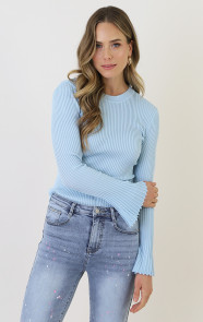 Flared-Sleeve-Top-Licht-Blauw-5