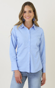 Getailleerde-Strepen-Blouse-Blauw-2