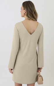 Longsleeve-Jurk-Open-Rug-Beige-6-6