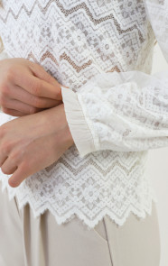 Mesh-Detailed-Lace-Blouse-Off-white-1