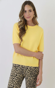 Oversized-Soft-Trui-Korte-Mouw-Butter-Yellow-5