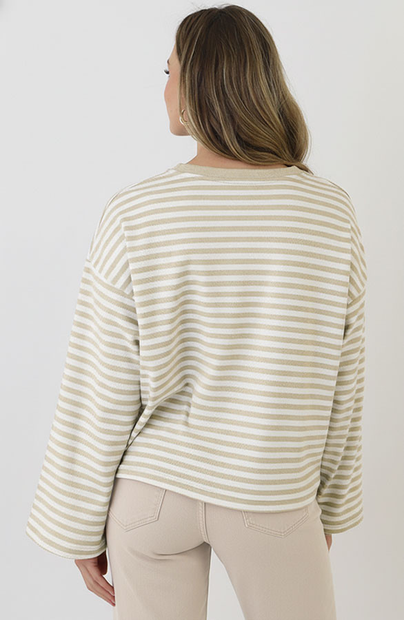 Oversized-Strepen-Top-Katoen-Beige-Off-White-1