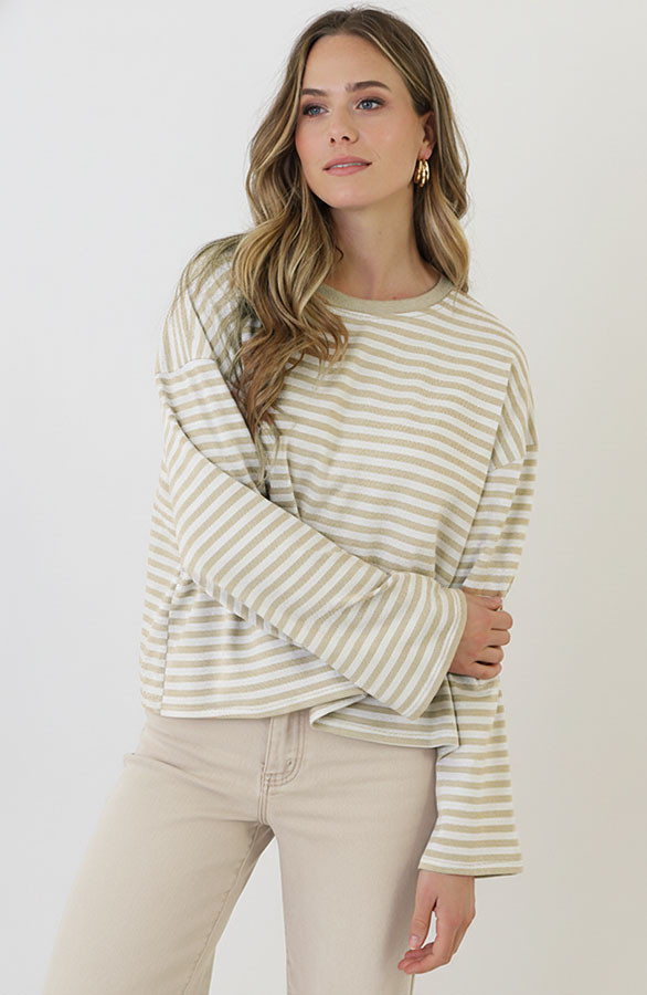 Oversized-Strepen-Top-Katoen-Beige-Off-White-4