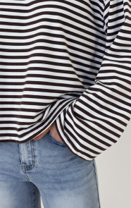 Oversized-Strepen-Top-Katoen-Black-Off-White-1