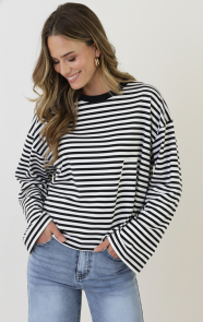 Oversized-Strepen-Top-Katoen-Black-Off-White-2