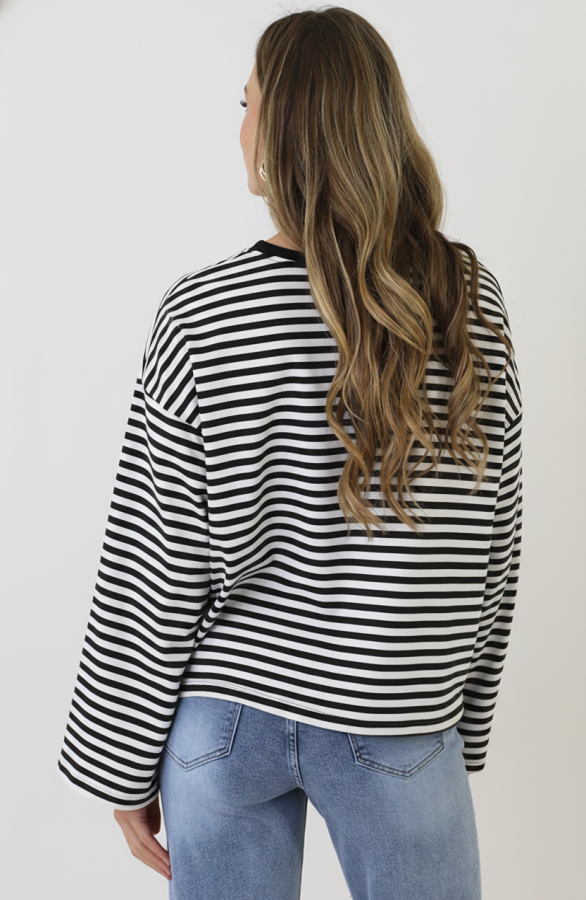 Oversized-Strepen-Top-Katoen-Black-Off-White-3