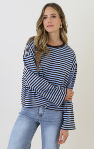 Oversized-Strepen-Top-Katoen-Choco-Baby-Blue-5