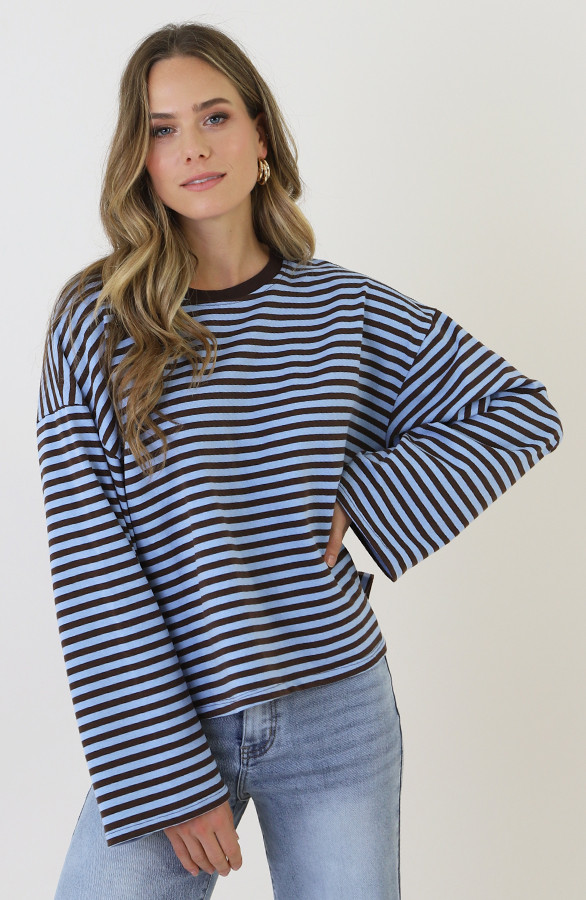 Oversized-Strepen-Top-Katoen-Choco-Baby-Blue-6