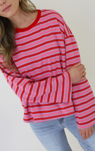 Oversized-Strepen-Top-Katoen-Tricolore-1
