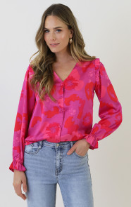 Ruffle-Silk-Blouse-Print-Roze-3
