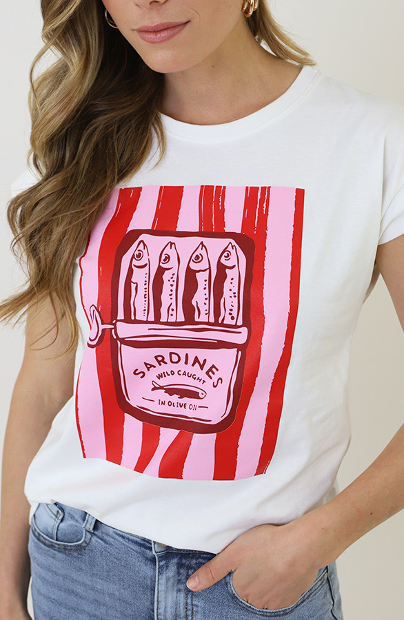 Sardines-T-shirt-Roze-Rood-1