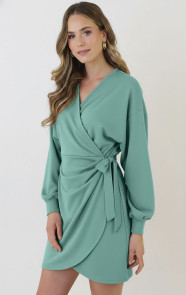 Scuba-Long-Sleeve-Jurk-Mint-7