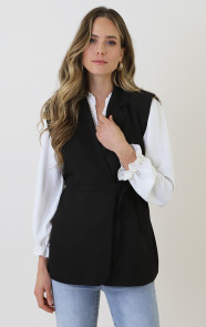 Shoulder-Detail-Wrap-Gilet-Zwart-2
