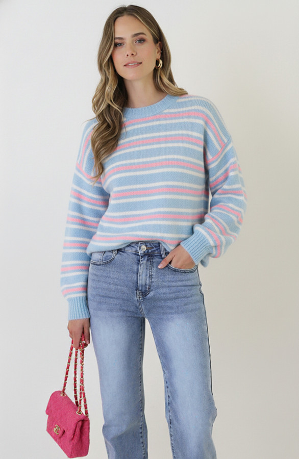 Striped-Long-Sleeve-Knit-Tricolore-Baby-Blue-6