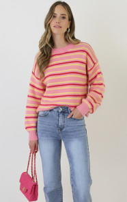 Striped-Long-Sleeve-Knit-Tricolore-Roze-4