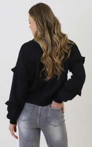 Ultra-Pofmouw-Ruffle-Sleeve-Sweater-Zwart-6