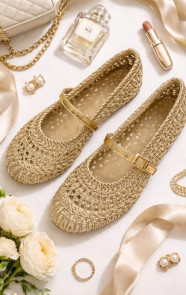 Woven-Flats-Gold-1