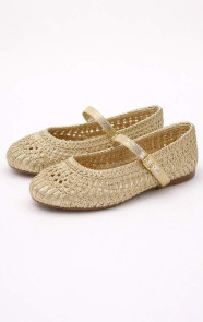 Woven-Flats-Gold