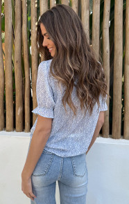 Chiffon-Ruffle-Top-Met-Pofmouwen-Print-Blauw-7
