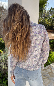 Chiffon-V-hals-Blouse-Bloem-Multicolor-6