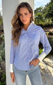 Klassiek-Gestreepte-Blouse-Blauw-5