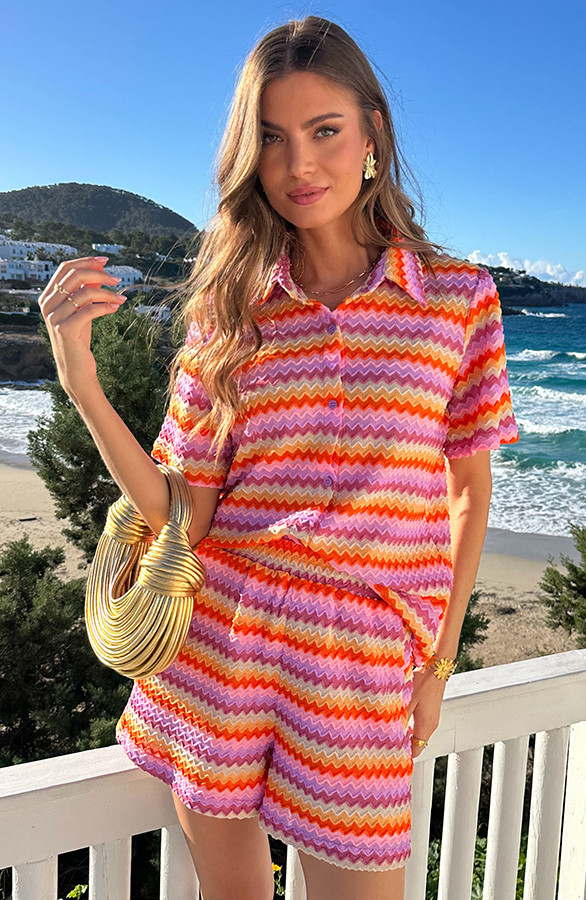 Knitted-Zigzag-Blouse-Multicolor-4