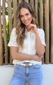 Lace-Short-Sleeve-Blouse-Ecru-4