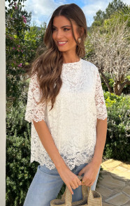 Lace-Short-Sleeve-Top-Zwart-1