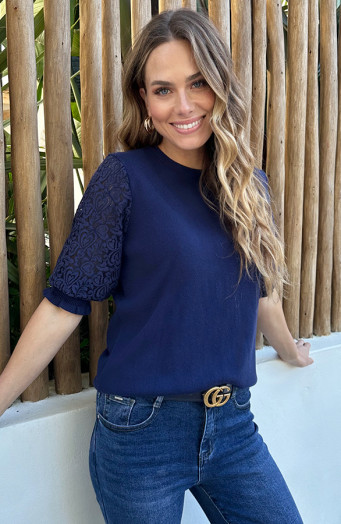 Lace-Sleeve-Soft-Top-Hearts-Marine-2