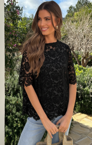 Lace-short-sleeve-top-zwart-2