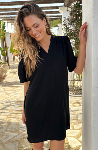 Lilly Pocket Tunika Schwarz