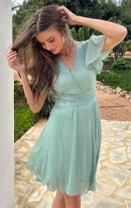 Lurex-Waistband-Dress-Short-Sleeve-Mint-63-2