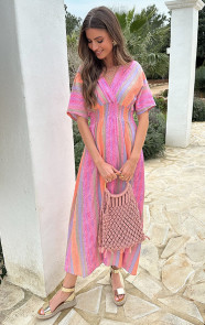 Maxi-Dress-Kelim-Print-Roze-3