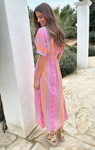 Maxi-Dress-Kelim-Print-Roze-4