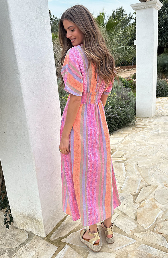 Maxi-Dress-Kelim-Print-Roze-4