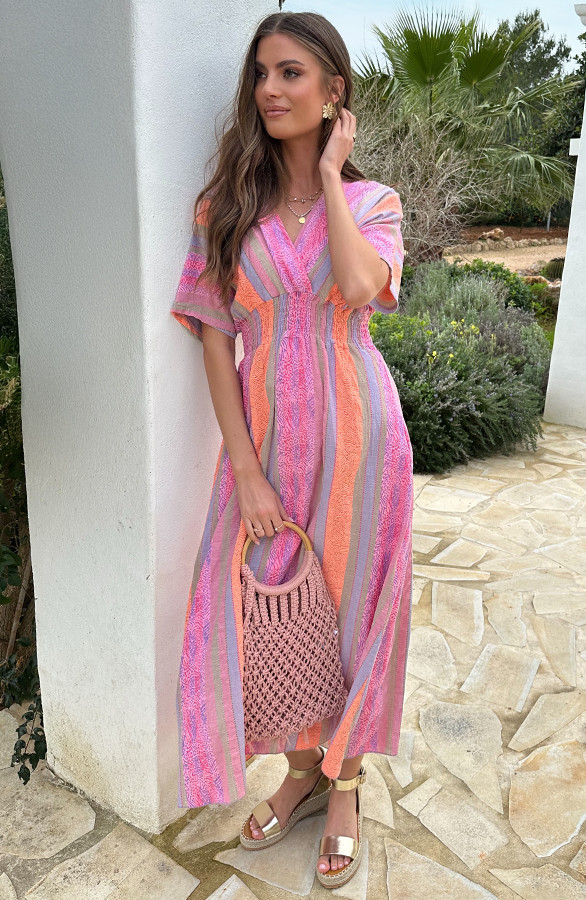 Maxi-Dress-Kelim-Print-Roze-5