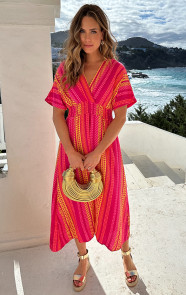 Maxi-Jurk-Mousseline-Neon-Multicolor-5