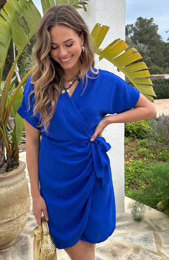 Miami Wickelkleid Kobalt