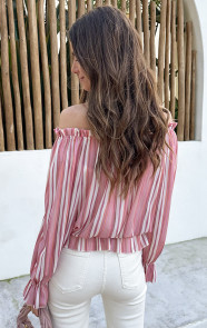 Off-Shoulder-Striped-Blouse-Dust-RozeF-5