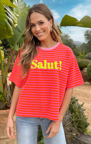 Oversized-Salut-T-shirt-Oranje-Roze-1