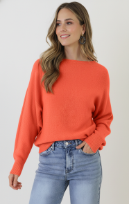 Oversized-Soft-Trui-Koraal-Oranje