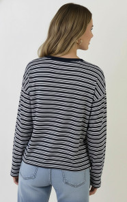 Oversized-Strepen-Top-Katoen-Double-Black-88-1