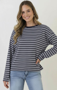 Oversized-Strepen-Top-Katoen-Double-Marine-66-2