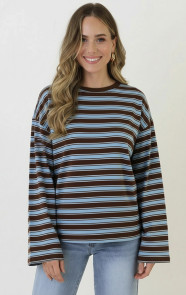 Oversized-Strepen-Top-Katoen-Tricolore-Choco-88-4