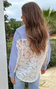 Oversized-Stripe-Lace-Blouse-Blue-10