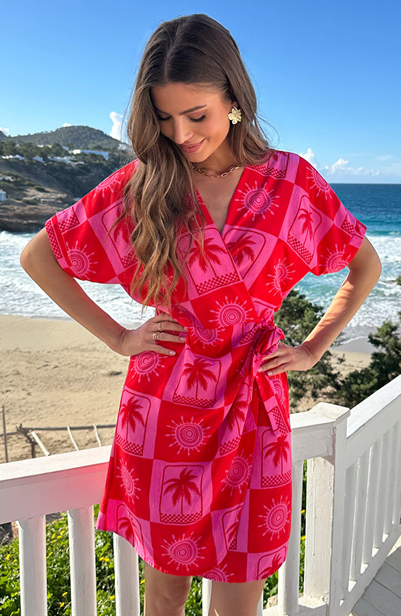 Premium-Wrap-Jurk-Paradise-Pink-3