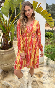 Smocked-Waistband-Lurex-Jurk-Lemonade-4