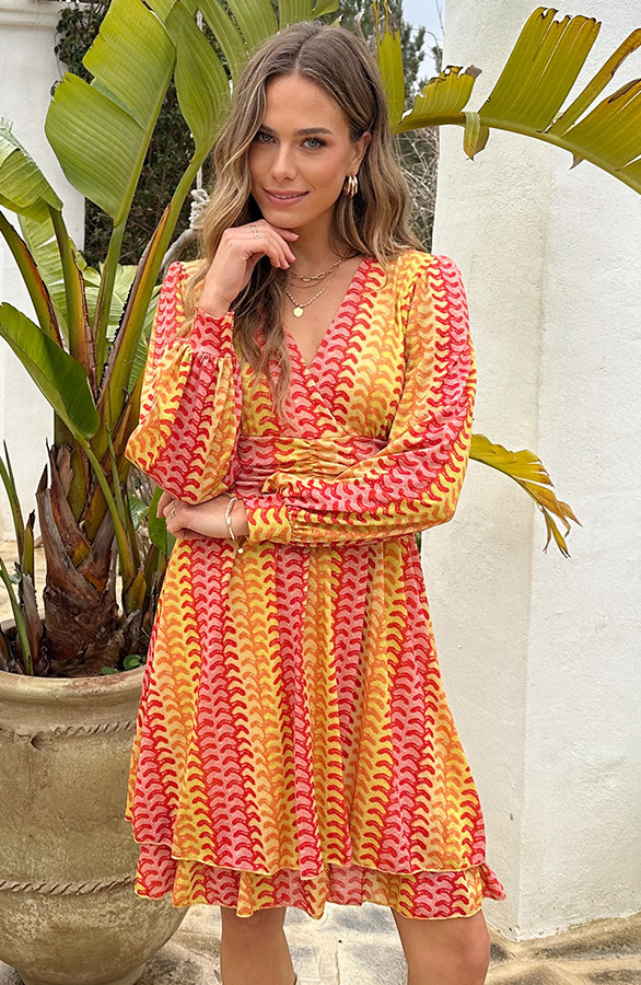 Smocked-Waistband-Lurex-Jurk-Lemonade-8