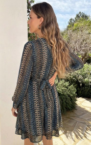 Smocked-Waistband-Lurex-Jurk-Marine-88-2