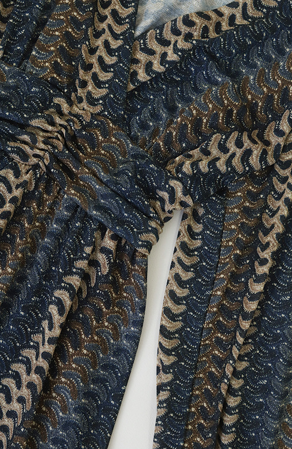 Smocked-Waistband-Lurex-Jurk-Marine-9-1